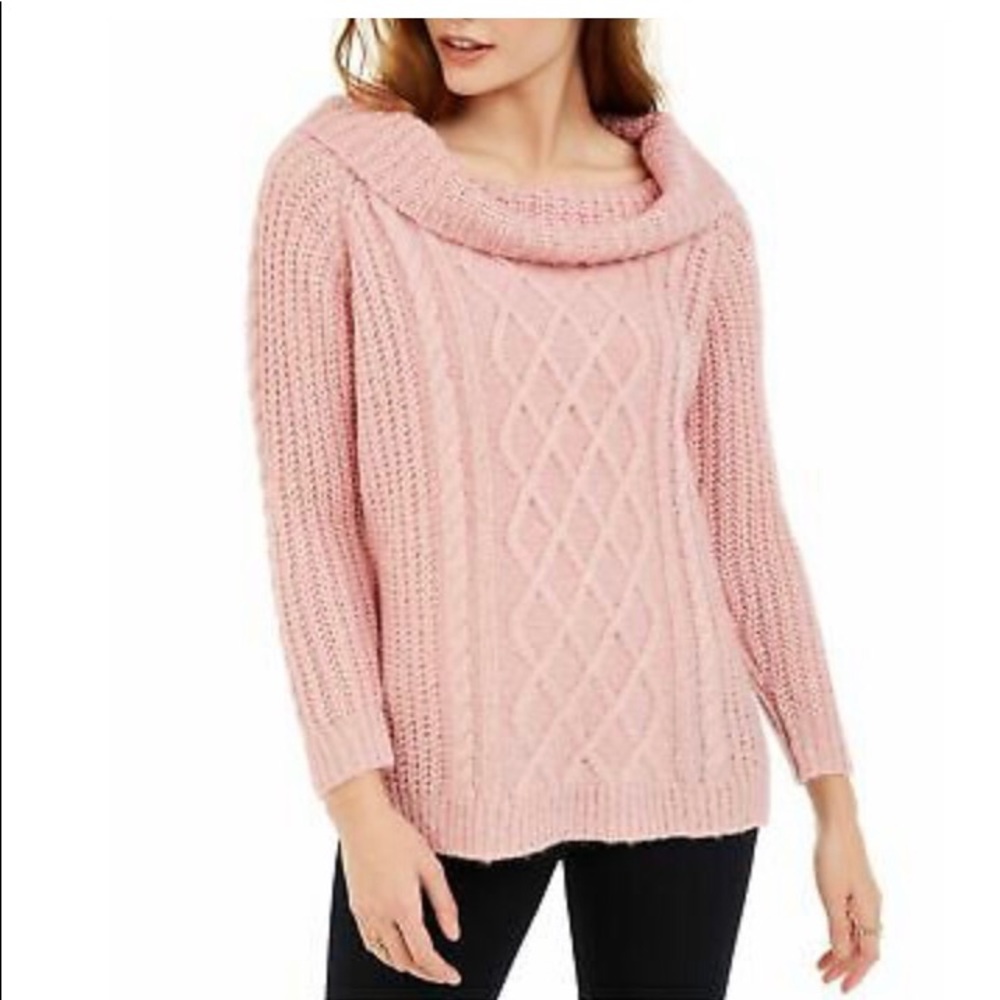 No comment cowl neck sweater